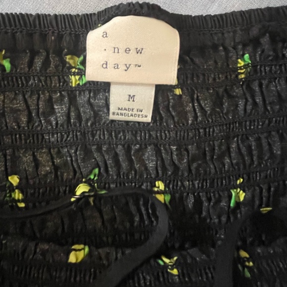 A New Day Black Dress with Lemon Floral Pattern - Picture 3 of 8